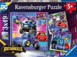 Ravensburger 3 Puzzles - Appel à tous les Batwheels*Enfant Voitures, Motos Et Camions|Puzzles Pour Enfants