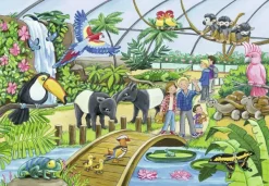 Ravensburger 2 Puzzles - Au Zoo*Enfant Animaux Sauvages|Dès 4 Ans : 21 À 30 Pièces