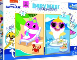 Trefl 2 Puzzles - Baby Maxi Puzzle - Baby Shark*Enfant À Partir De 2 Ans|Pièces Recto-Verso