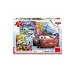 Dino 3 Puzzles - Cars : Amis*Enfant Puzzles Pour Enfants|Carré