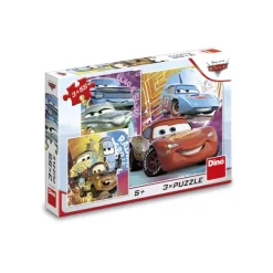 Dino 3 Puzzles - Cars : Amis*Enfant Puzzles Pour Enfants|Carré