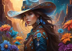 Bluebird Puzzle 2 Puzzles - Cowgirl and Boots - Far West Collection*Femme Hommes Et Femmes|Montagnes