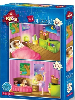 Art Puzzle 2 Puzzles - Enfants*Femme/Enfant Bébés Et Enfants|Dès 6 Ans : 50 À 100 Pièces