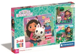 Clementoni 3 Puzzles - Gabby's Dollhouse*Enfant Puzzles Pour Enfants|Dès 5 Ans : 31 À 49 Pièces