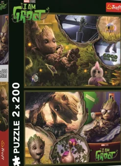 Trefl 2 Puzzles - Je Suis Groot - Marvel Les Gardiens De La Galaxie*Enfant À Partir De 9 Ans|Puzzles Pour Enfants