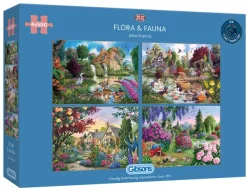 Gibsons 4 Puzzles - John Francis : Flore et Faune* Cottages Et Châlets|Forêts, Fleurs Et Jardins