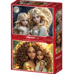 Alipson Puzzle 2 Puzzles - La Lune et le Soleil - Collection Mère et Fille*Femme Hommes Et Femmes|Bébés Et Enfants
