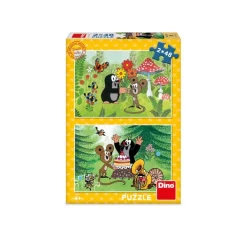 Dino 2 Puzzles - La Petite Taupe : Fête*Enfant Puzzles Pour Enfants|Dès 5 Ans : 31 À 49 Pièces