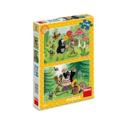 Dino 2 Puzzles - La Petite Taupe : Fête*Enfant Puzzles Pour Enfants|Dès 5 Ans : 31 À 49 Pièces