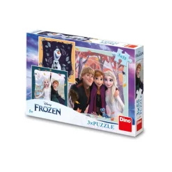 Dino 3 Puzzles - La Reine des Neiges : Joyeux Automne*Enfant Puzzles Pour Enfants|Dès 6 Ans : 50 À 100 Pièces