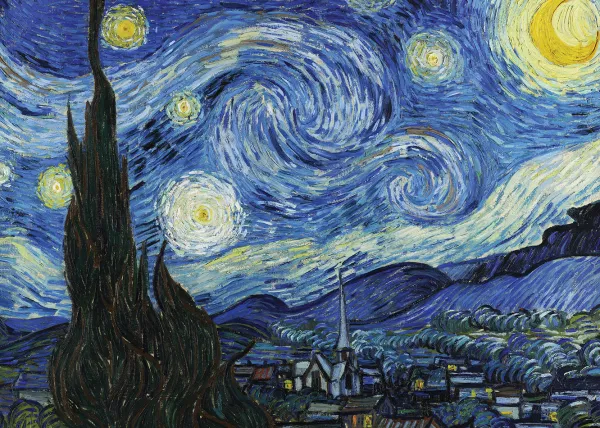 Grafika 2 Puzzles - L'Art de Van Gogh : La Nuit étoilée, 1889 - Maison à Auvers, 1890* Art|De 500 À 999 Pièces