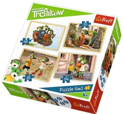 Trefl 4 Puzzles - Les Aventures de Koe*Enfant Puzzles Pour Enfants|Dès 5 Ans : 31 À 49 Pièces