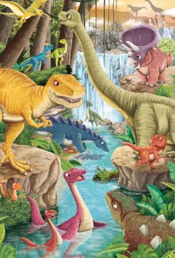 Schmidt Spiele 3 Puzzles - Les Dinosaures s'Amusent*Enfant Dinosaures|Dès 4 Ans : 21 À 30 Pièces