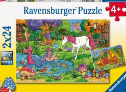 Ravensburger 2 Puzzles - Magic Forest*Enfant Puzzles Pour Enfants|Licornes