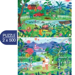 Pieces & Peace 2 Puzzles - Ode au Printemps* Animaux De La Ferme|Forêts, Fleurs Et Jardins