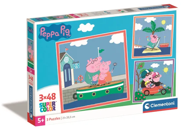 Clementoni 3 Puzzles - Peppa Pig*Enfant Puzzles Pour Enfants|Dès 5 Ans : 31 À 49 Pièces