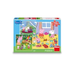 Dino 3 Puzzles - Peppa Pig en Vacances*Enfant Puzzles Pour Enfants|Carré