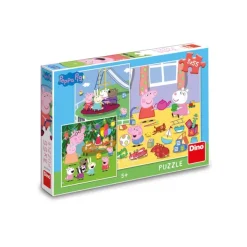 Dino 3 Puzzles - Peppa Pig en Vacances*Enfant Puzzles Pour Enfants|Carré