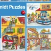 Schmidt Spiele 3 Puzzles - Pompiers et Secours*Enfant Pompiers, Police, Secours|Dès 4 Ans : 21 À 30 Pièces