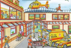 Schmidt Spiele 3 Puzzles - Pompiers et Secours*Enfant Pompiers, Police, Secours|Dès 4 Ans : 21 À 30 Pièces