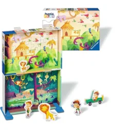 Ravensburger 2 Puzzles - Puzzle & Play - Aventures dans la Jungle*Enfant Animaux Sauvages|Dès 4 Ans : 21 À 30 Pièces