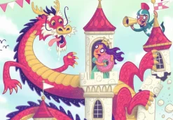 Ravensburger 2 Puzzles - Puzzle & Play - Royaume des Beignets*Enfant Dragons|Dès 4 Ans : 21 À 30 Pièces