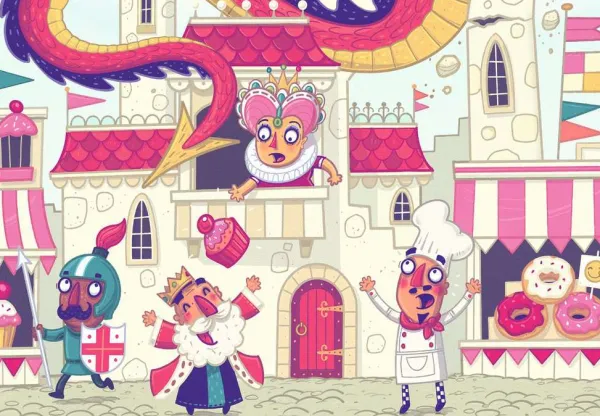 Ravensburger 2 Puzzles - Puzzle & Play - Royaume des Beignets*Enfant Dragons|Dès 4 Ans : 21 À 30 Pièces