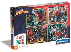 Clementoni 4 Puzzles - Spider-Man*Enfant Puzzles Pour Enfants|Dès 3 Ans : 11 À 20 Pièces
