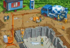 Schmidt Spiele 3 Puzzles - Sur le Chantier*Enfant Puzzles Pour Enfants|Dès 4 Ans : 21 À 30 Pièces