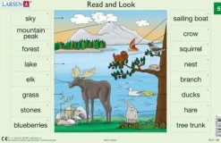 Larsen 2 Puzzles Cadres - Apprendre l'Anglais : Read and Look 05-06 (en Anglais)*Enfant Cadre|Puzzles Pour Enfants