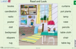 Larsen 2 Puzzles Cadres - Apprendre l'Anglais : Read and Look 05-06 (en Anglais)*Enfant Cadre|Puzzles Pour Enfants