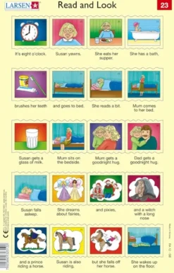 Larsen 2 Puzzles Cadres - Apprendre l'Anglais : Read and Look 23-24 (en Anglais)*Enfant Cadre|À Partir De 9 Ans