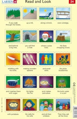 Larsen 2 Puzzles Cadres - Apprendre l'Anglais : Read and Look 23-24 (en Anglais)*Enfant Cadre|À Partir De 9 Ans