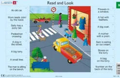 Larsen 2 Puzzles Cadres - Apprendre l'Anglais : Read and Look 09-10 (en Anglais)*Enfant Cadre|Puzzles Pour Enfants