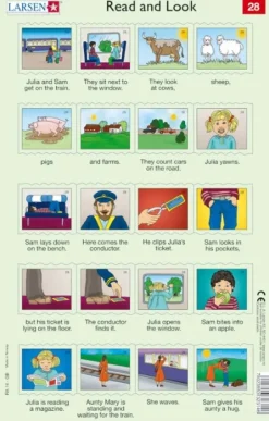 Larsen 2 Puzzles Cadres - Apprendre l'Anglais : Read and Look 27-28 (en Anglais)*Enfant Cadre|À Partir De 9 Ans