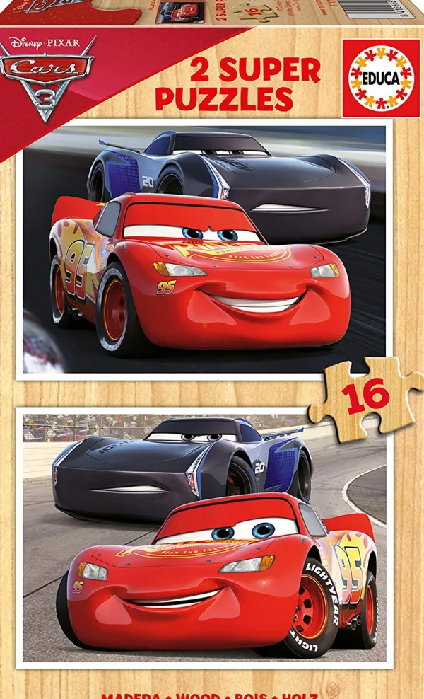 Educa 2 Puzzles en Bois - Cars*Enfant Puzzles Enfants|Puzzles Pour Enfants
