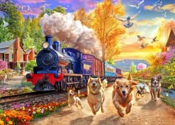 Bluebird Puzzle A la Poursuite du Train* Rétros Et Nostalgie|Forêts, Fleurs Et Jardins