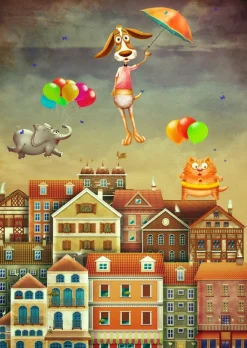Enjoy Puzzle Above the City*Femme Humour, Satire Et Wasgij|Villes Et Villages