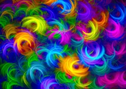 Enjoy Puzzle Abstract Neon Feathers* Déco Et Objets|Art