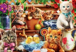Bluebird Puzzle Adrian Chesterman - Kittens in the Potting Shed* Chats|Déco Et Objets