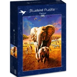Bluebird Puzzle Adrian Chesterman - Elephant* Animaux Sauvages|De 1 000 Pièces