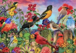 Bluebird Puzzle Aimee Stewart - Birds and Blooms Garden* Oiseaux|Forêts, Fleurs Et Jardins