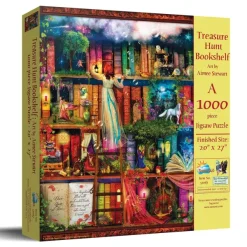 SunsOut Aimee Stewart - Aimee Stewart - Treasure Hunt Bookshelf*Femme Puzzles Pour Enfants|Licornes