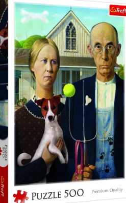 Trefl American Gothic : Édition Chien*Femme Humour, Satire Et Wasgij|Art