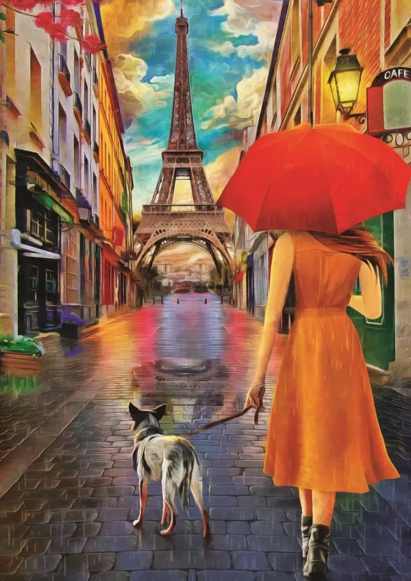Art Puzzle Amitié Sous la Pluie*Femme Hommes Et Femmes|Monuments