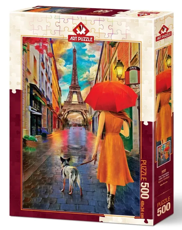 Art Puzzle Amitié Sous la Pluie*Femme Hommes Et Femmes|Monuments