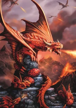 Trefl Anne Stokes - Collection Fantasy : Dragon de Feu* Dragons|De 1 000 Pièces
