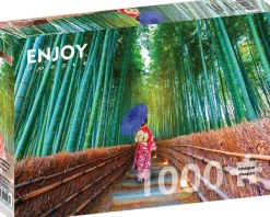 Enjoy Puzzle Asian Woman in Bamboo Forest*Femme Hommes Et Femmes|Forêts, Fleurs Et Jardins
