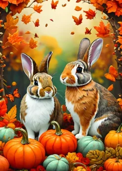 Alipson Puzzle Autumn Bunnies* Animaux De La Ferme|De 500 À 999 Pièces
