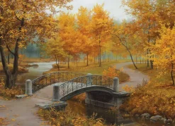 Eurographics Autumn in an Old Park by Eugene Lushpin* Ponts|Forêts, Fleurs Et Jardins